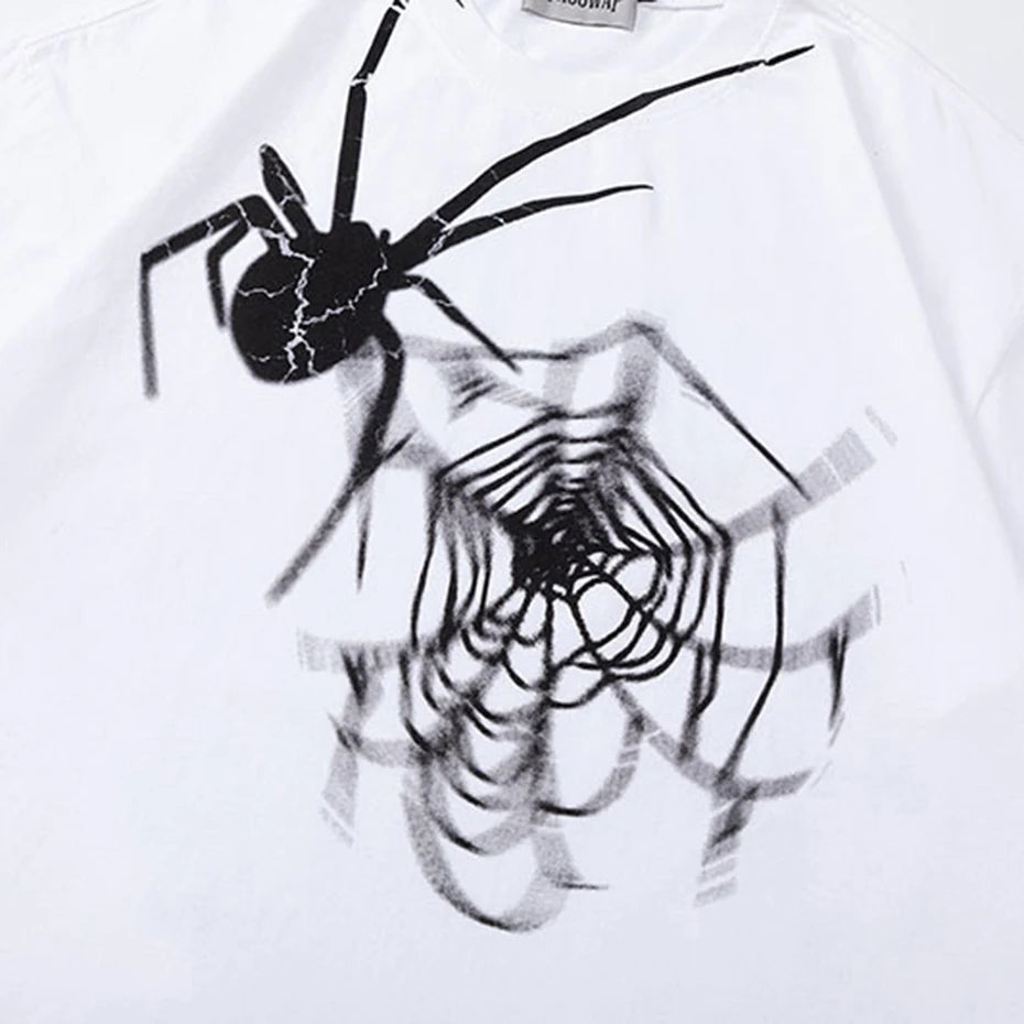 Oversized Spider Print T-Shirts