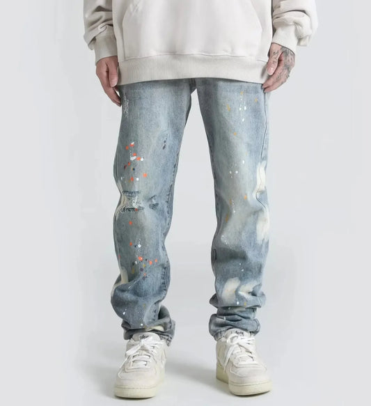 Jeans With Paint Desgin